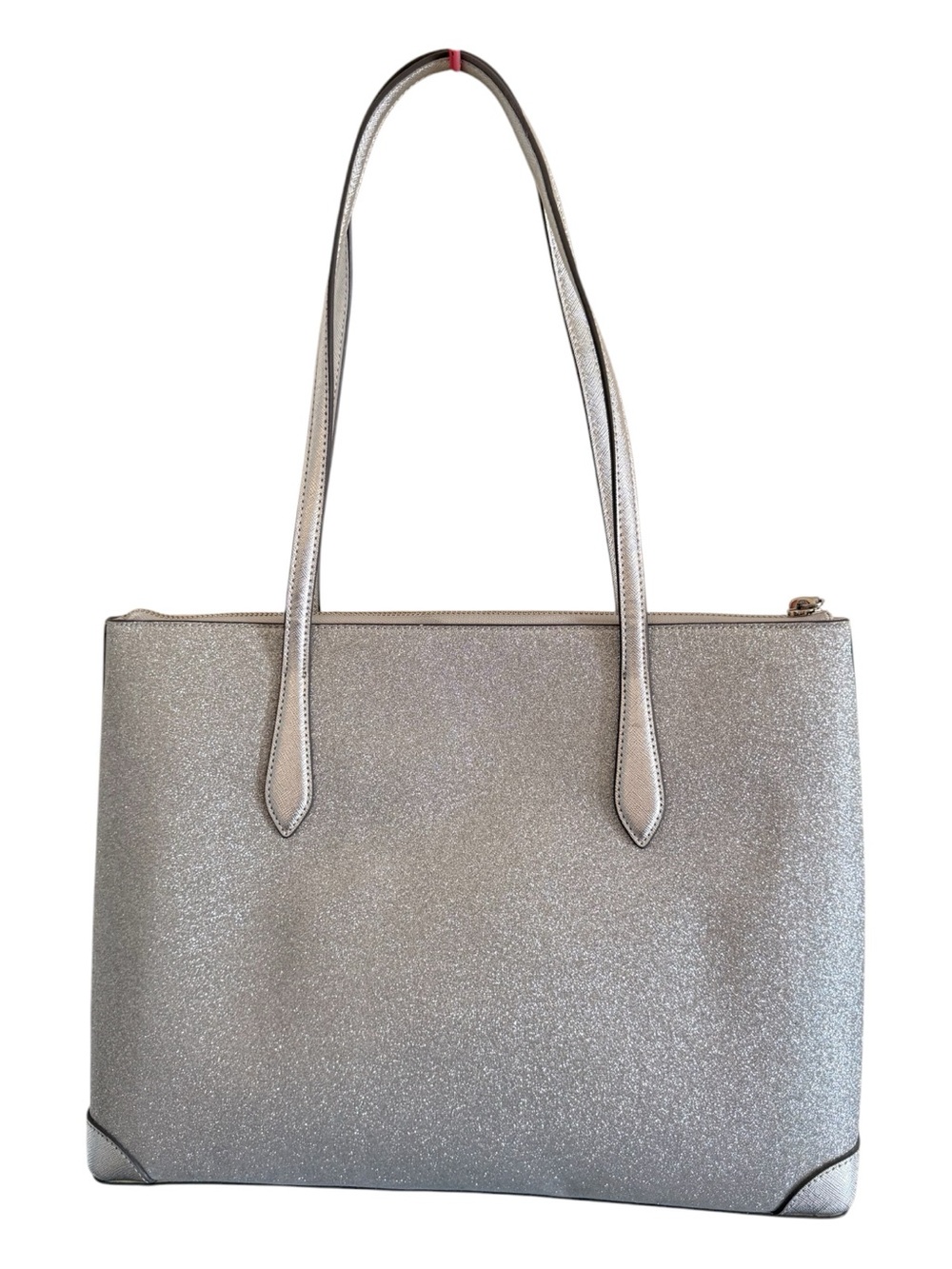 Kate Spade Glitter Lunar Light Silver Tote Bag - Picture 3 of 7